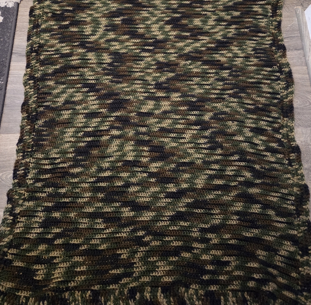 Camouflage Knit Crib Blanket